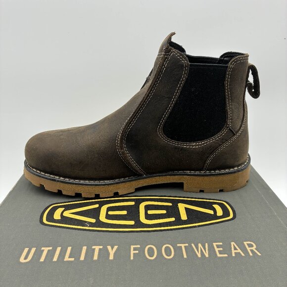 KEEN Seattle Romeo Utility Boot Brown Leather Men’s US 9 D EU 42